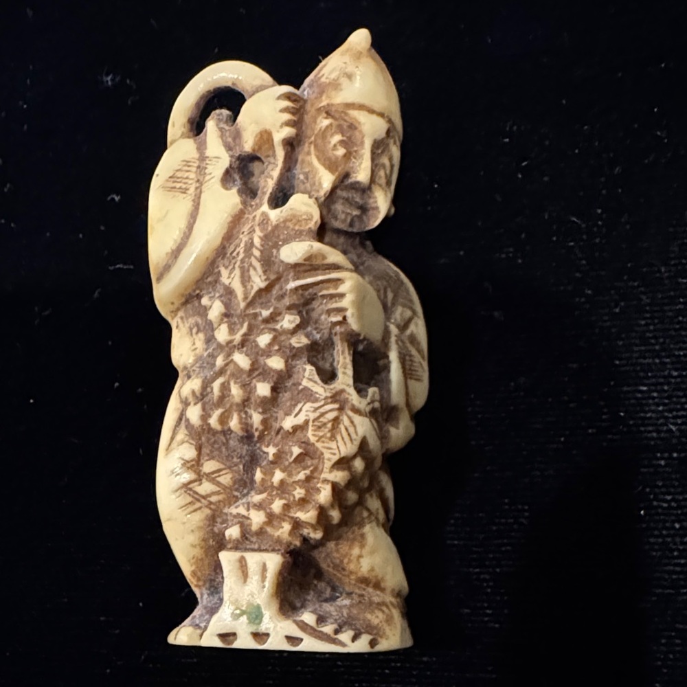 Vintage Faux Ivory Carved Netsuke
